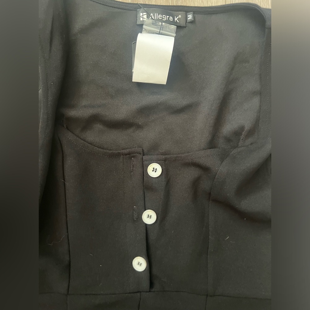 NEW WITH TAGS! Allegra K Black Jumpsuit - Picture 6 of 7